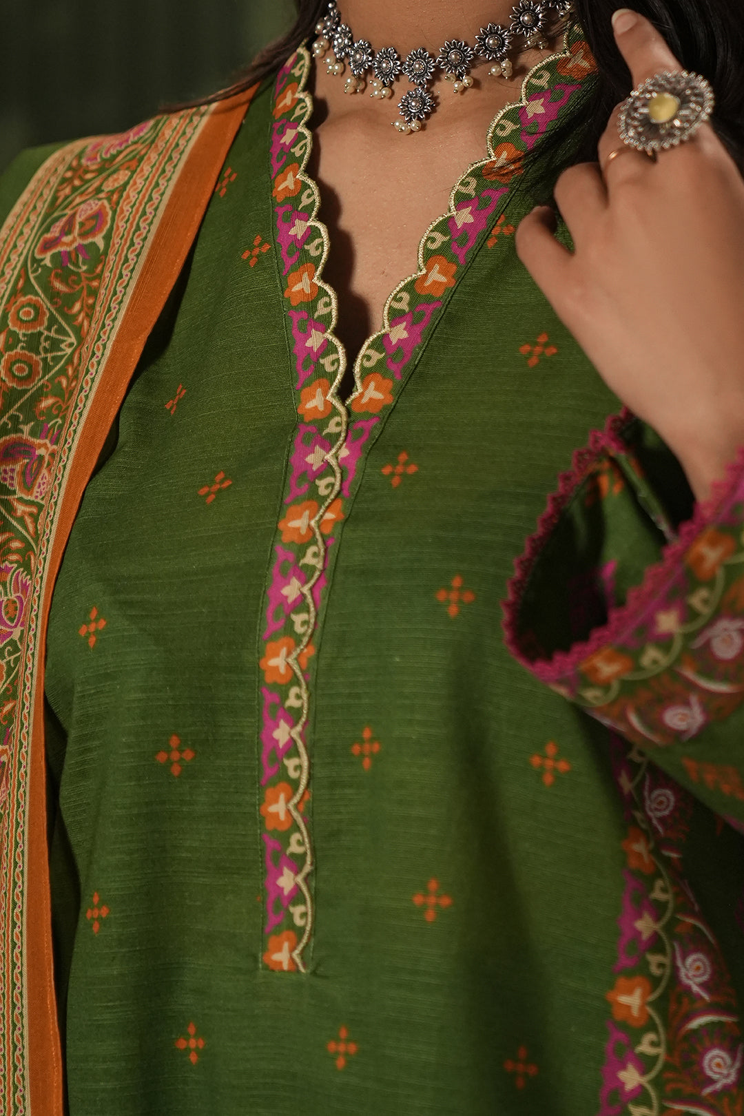 Zellbury | Unstitched 3 Piece Khaddar | Shirt Shalwar Dupatta - 0386 - Libasekhas