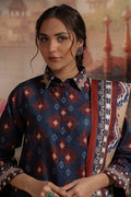 Zellbury | Unstitched 3 Piece Khaddar | Shirt Shalwar Dupatta - 0387 - Libasekhas