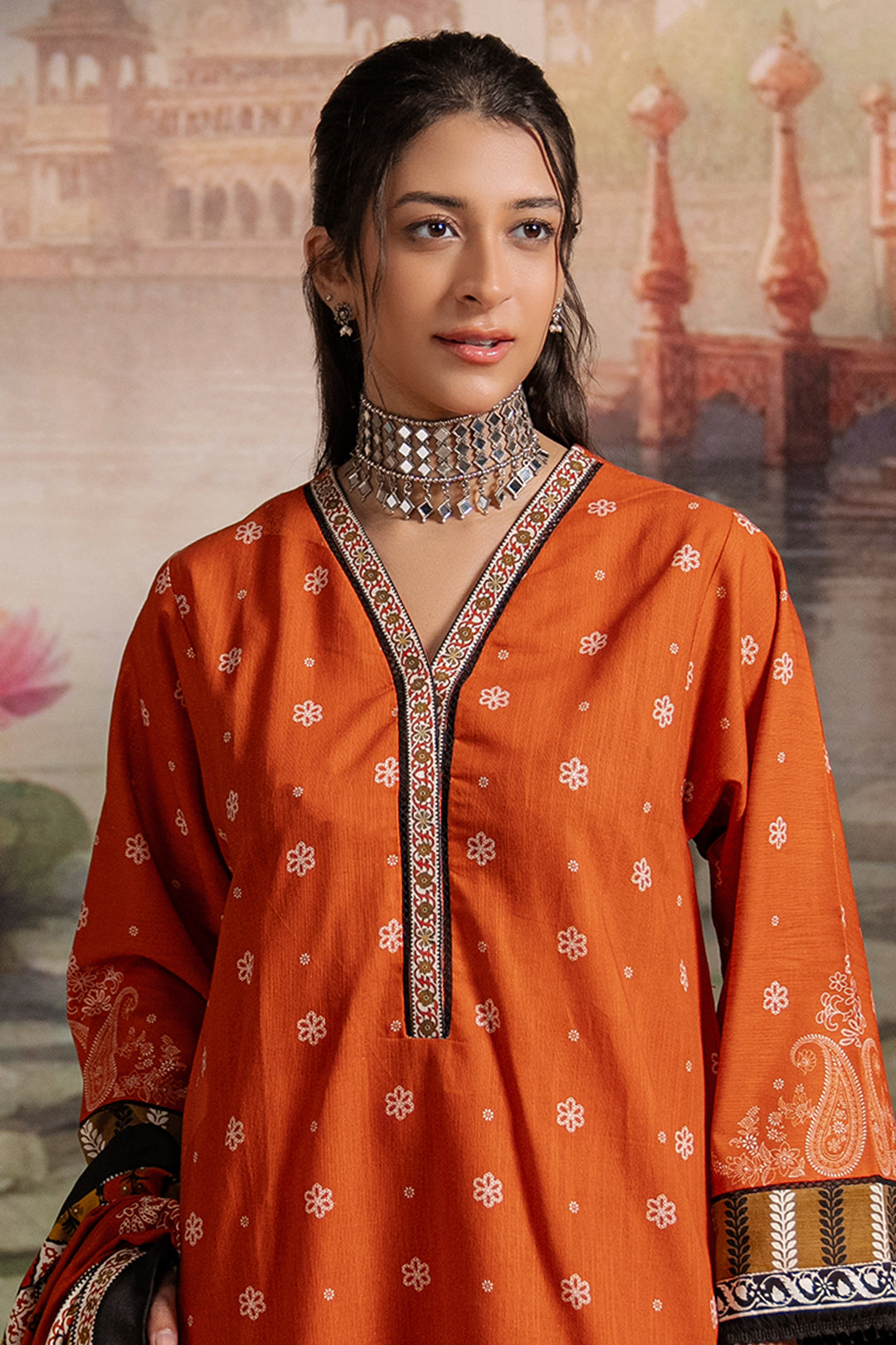 Zellbury | Unstitched 3 Piece Khaddar | Shirt Shalwar Shawl - 0391 - Libasekhas