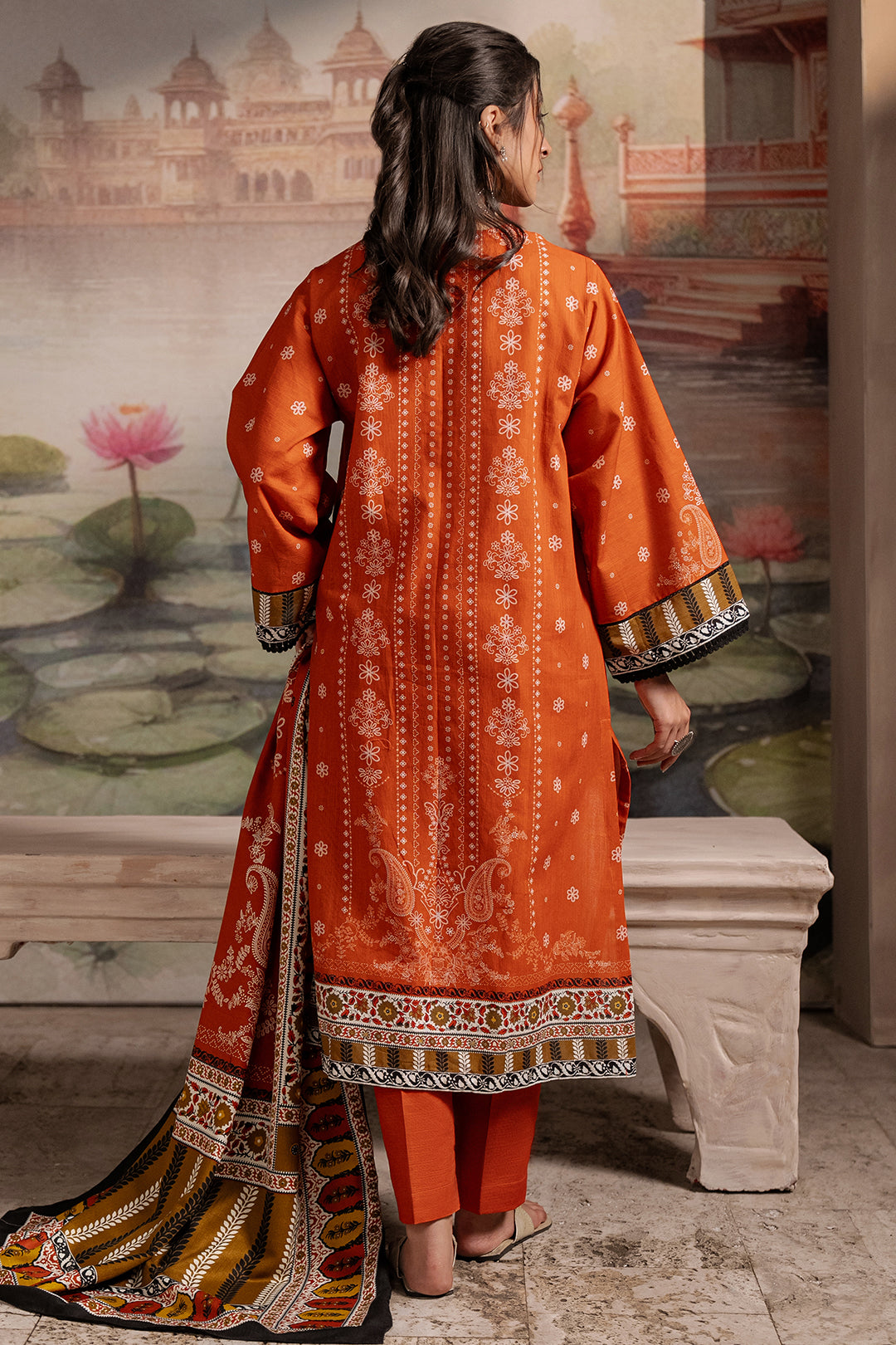 Zellbury | Unstitched 3 Piece Khaddar | Shirt Shalwar Shawl - 0391 - House Of Zarish