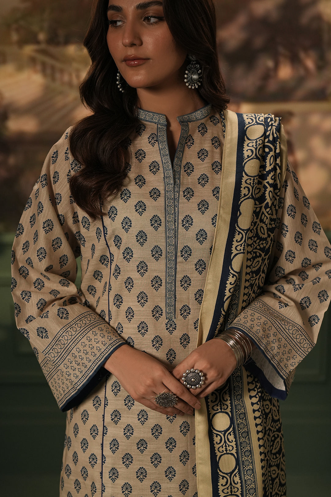 Zellbury | Unstitched 3 Piece Khaddar | Shirt Shalwar Shawl - 0392 - House Of Zarish