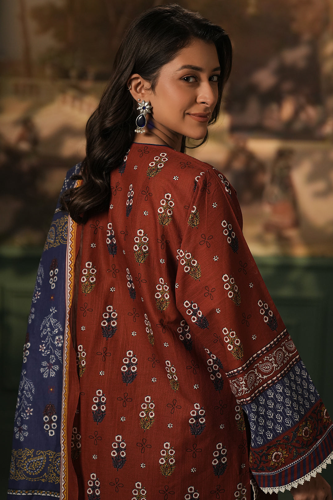 Zellbury | Unstitched 3 Piece Khaddar | Shirt Shalwar Dupatta - 0394 - House Of Zarish