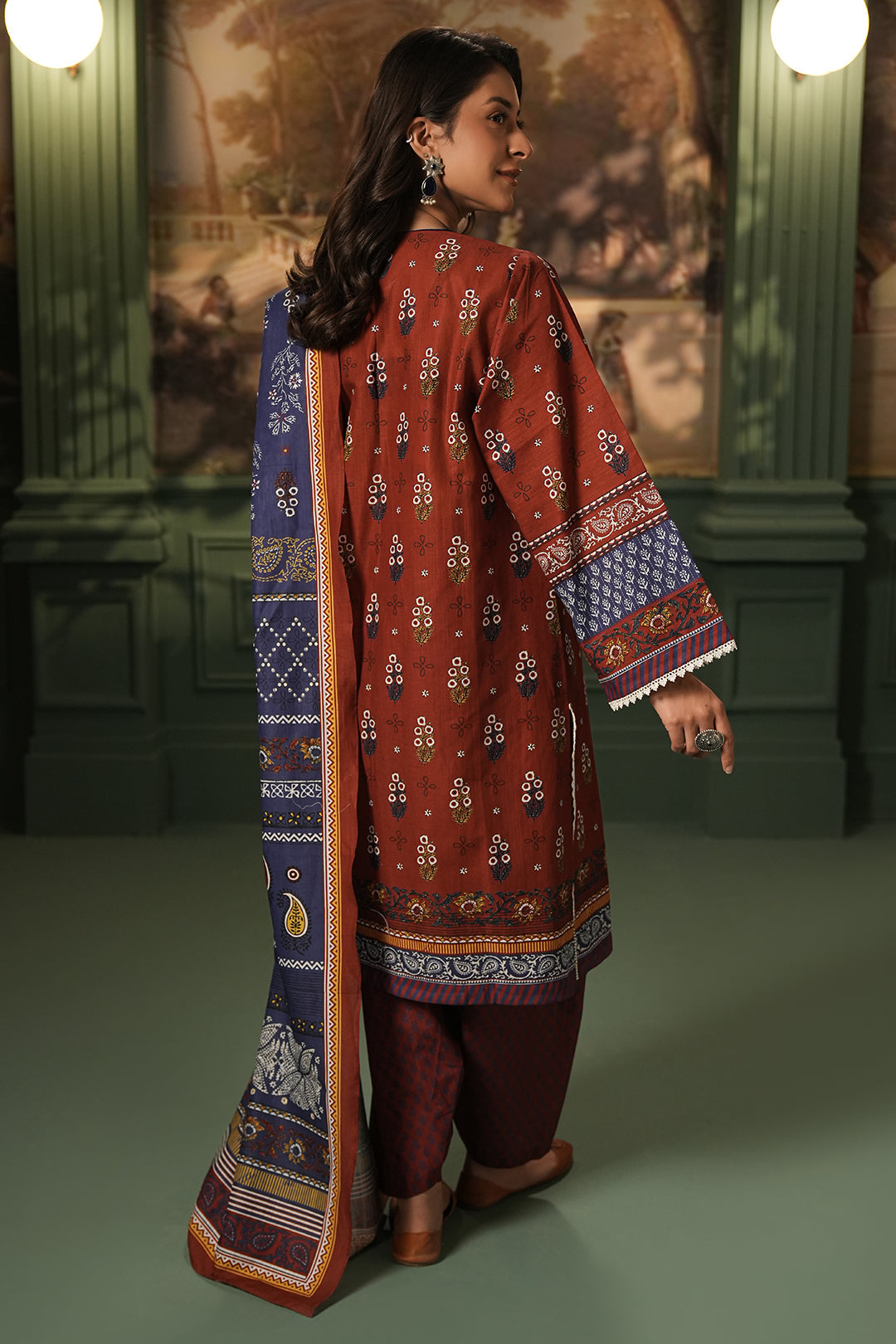 Zellbury | Unstitched 3 Piece Khaddar | Shirt Shalwar Dupatta - 0394 - House Of Zarish
