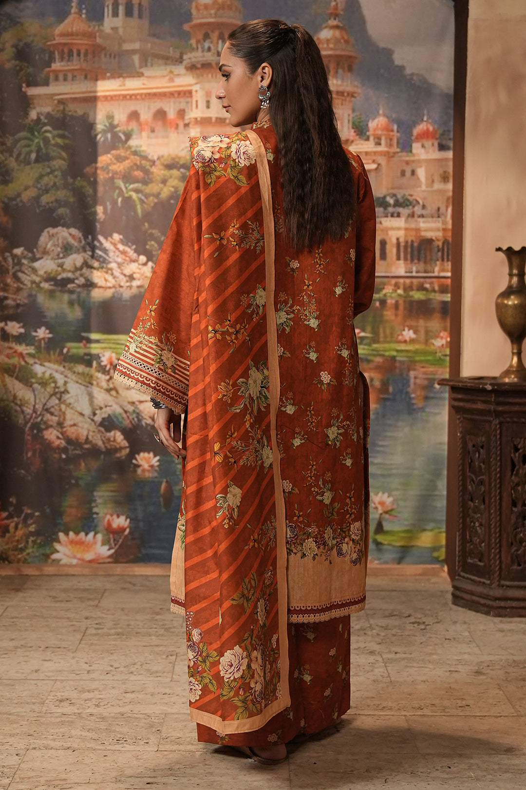Zellbury | Unstitched 3 Piece Khaddar | Shirt Shalwar Dupatta - 0395 - Libasekhas