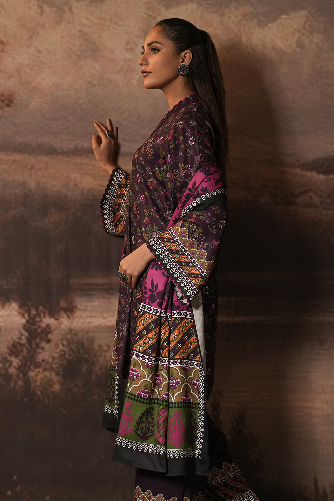 Zellbury | Unstitched 3 Piece Cotail | Shirt Shalwar Dupatta - 0399 - House Of Zarish