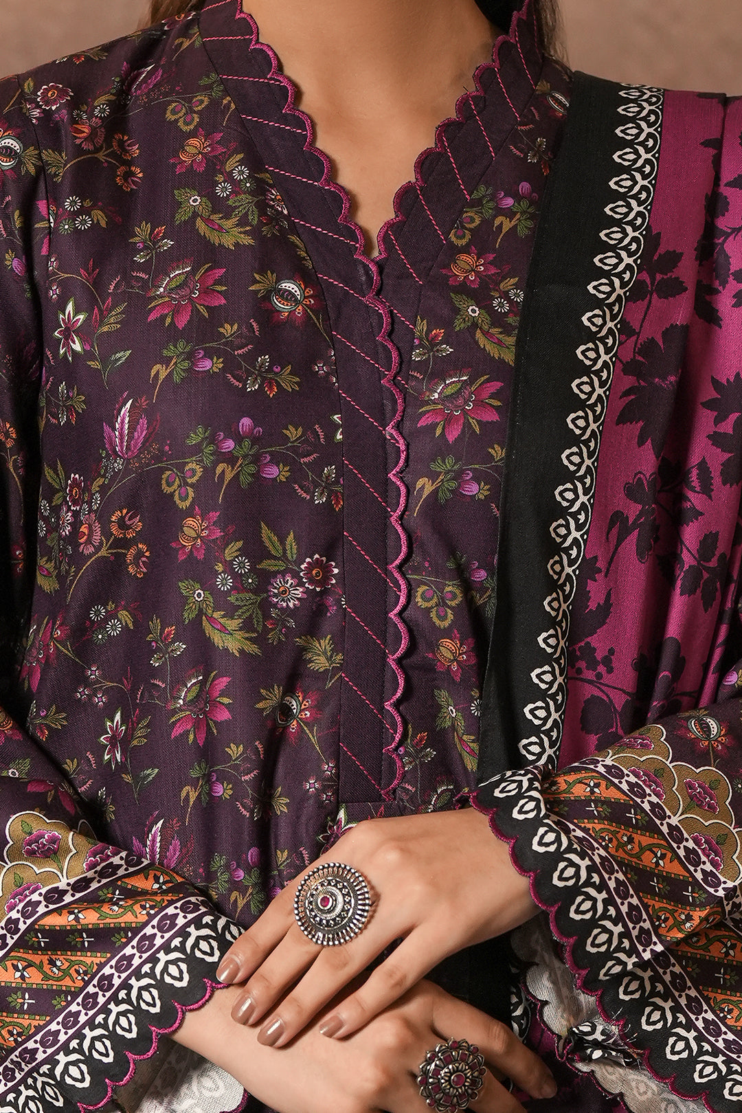 Zellbury | Unstitched 3 Piece Cotail | Shirt Shalwar Dupatta - 0399 - Libasekhas