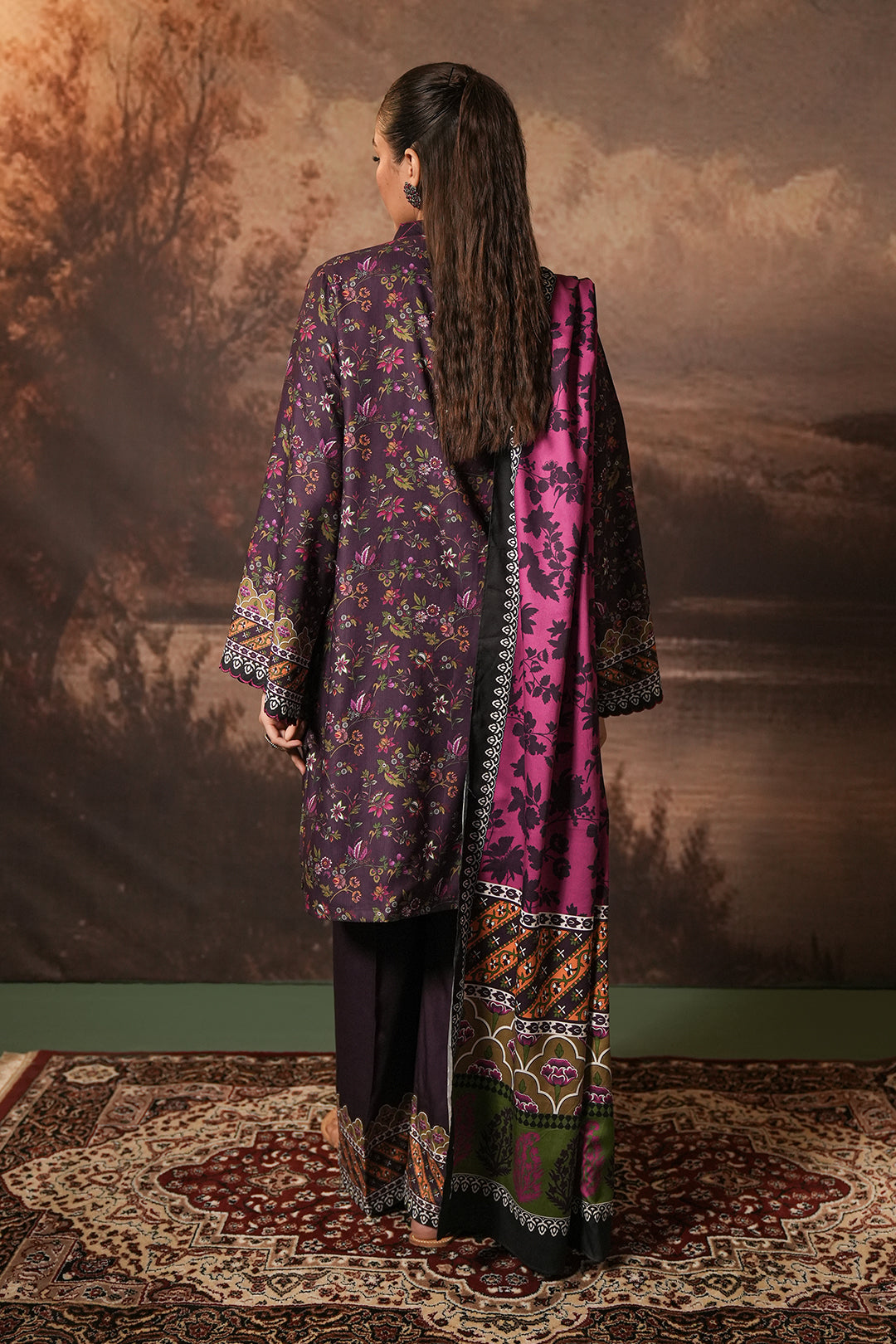 Zellbury | Unstitched 3 Piece Cotail | Shirt Shalwar Dupatta - 0399 - House Of Zarish