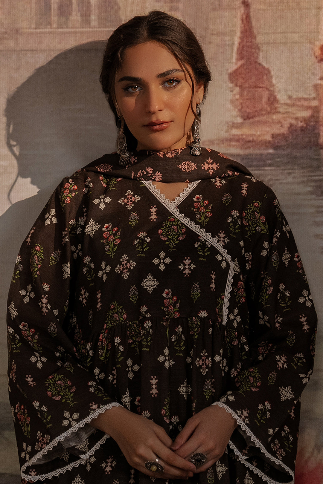 Zellbury | Unstitched 3 Piece Khaddar | Shirt Shalwar Dupatta - 0441 - House Of Zarish