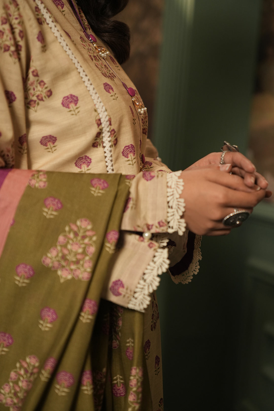 Zellbury | Unstitched 3 Piece Khaddar | Shirt Shalwar Dupatta - 0444 - House Of Zarish