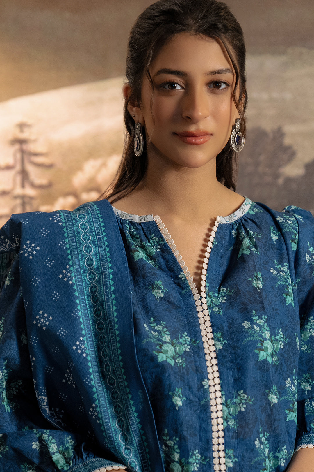 Zellbury | Unstitched 3 Piece Khaddar | Shirt Shalwar Dupatta - 0450 - House Of Zarish