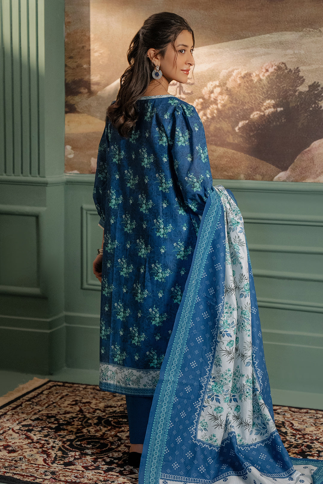 Zellbury | Unstitched 3 Piece Khaddar | Shirt Shalwar Dupatta - 0450 - Libasekhas