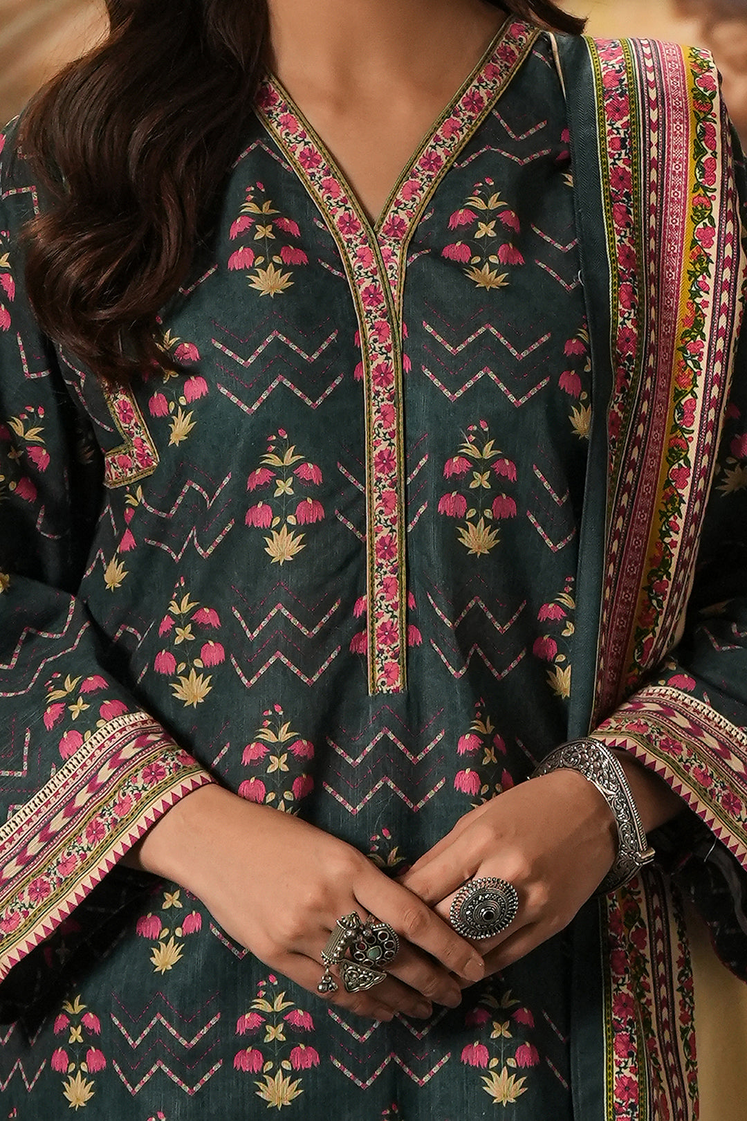 Zellbury | Unstitched 3 Piece Khaddar | Shirt Shalwar Shawl - 0459 - House Of Zarish