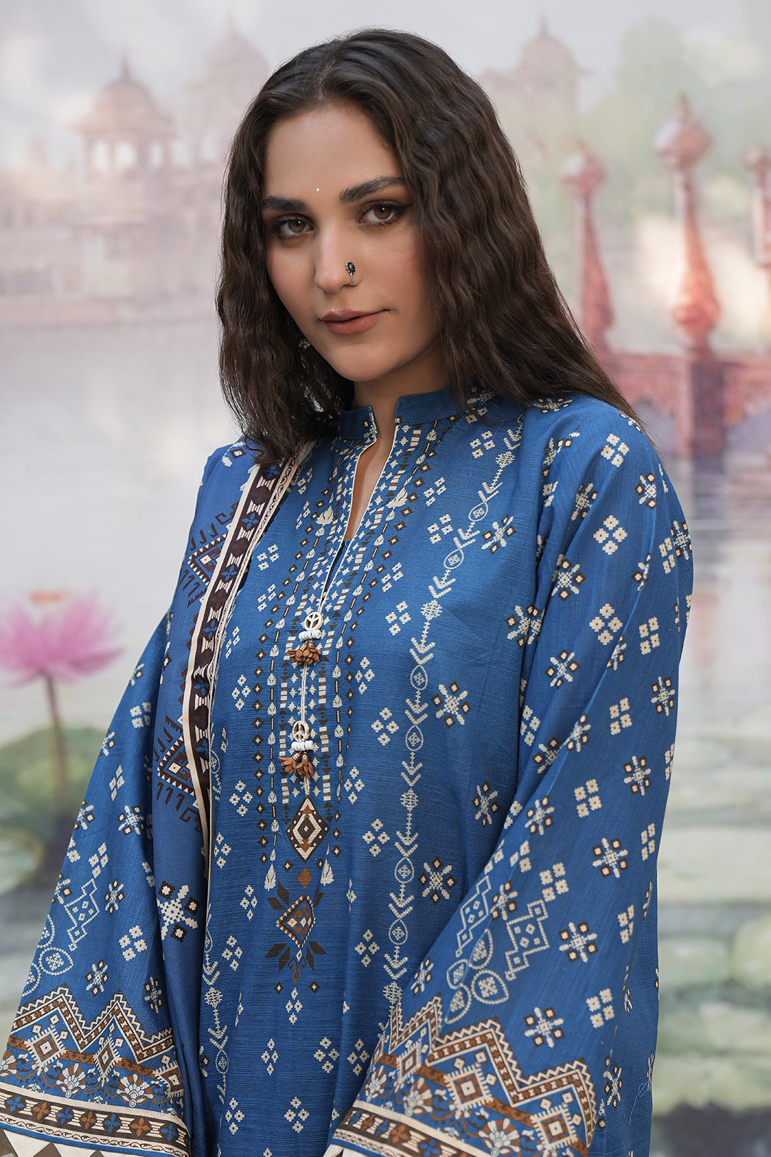Zellbury | Unstitched 3 Piece Khaddar | Shirt Shalwar Shawl - 0466 - House Of Zarish
