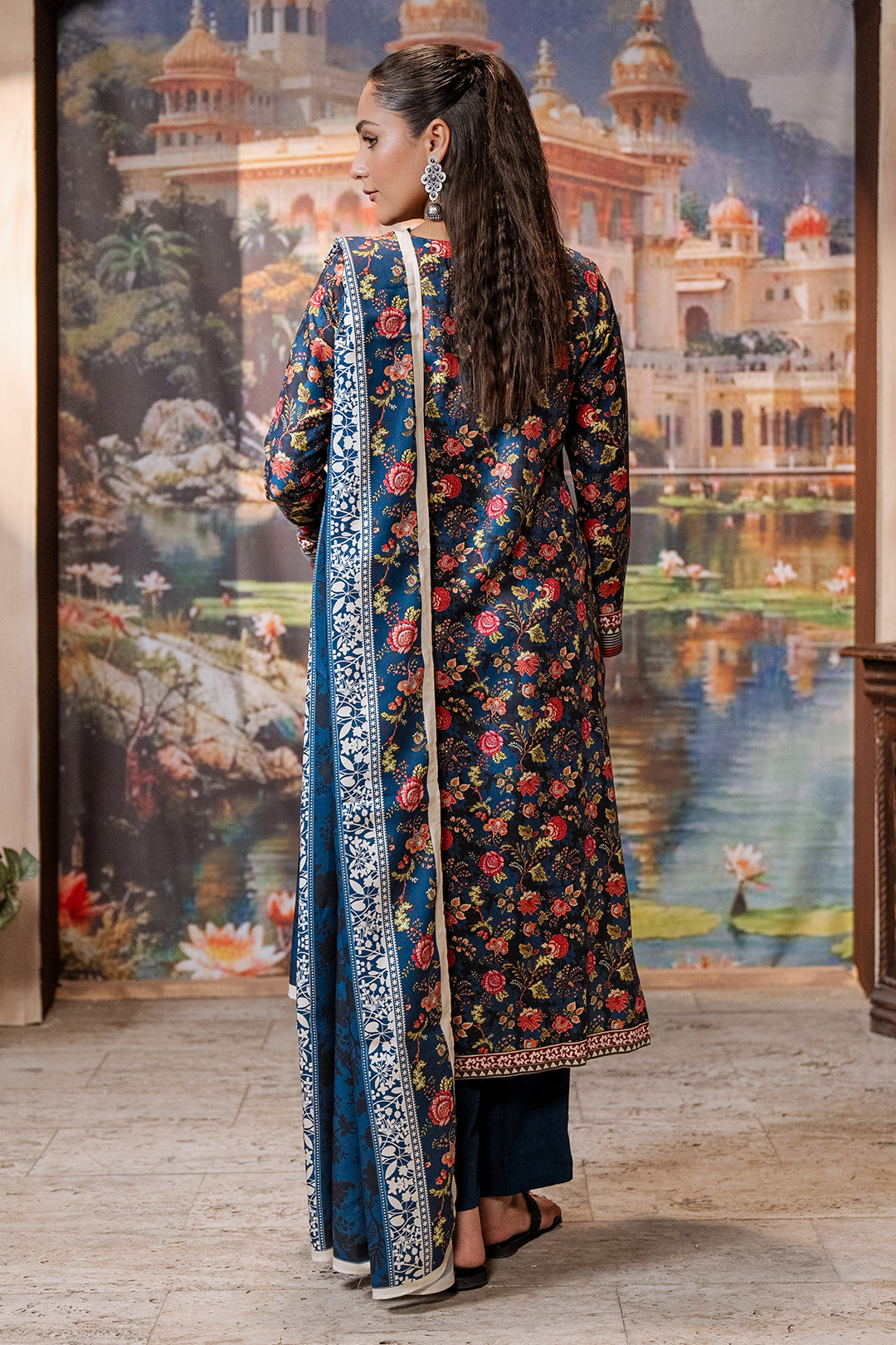 Zellbury | Unstitched 3 Piece Cotail | Shirt Shalwar Dupatta - 0470 - House Of Zarish