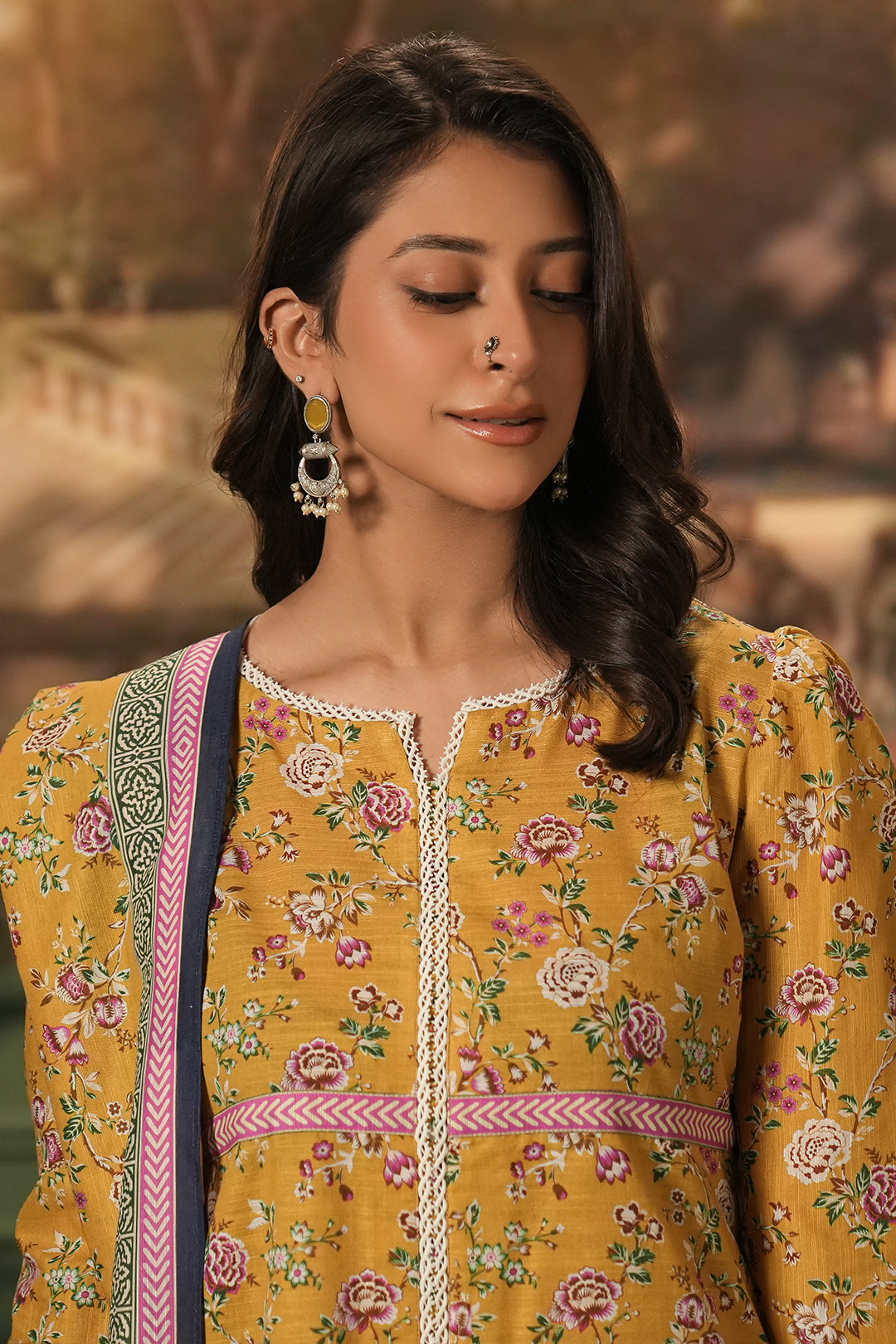 Zellbury | Unstitched 3 Piece Khaddar | Shirt Shalwar Dupatta - 0472 - Libasekhas