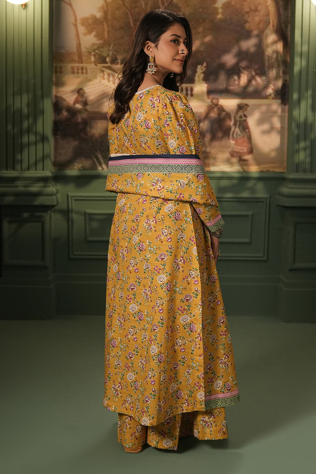 Zellbury | Unstitched 3 Piece Khaddar | Shirt Shalwar Dupatta - 0472 - House Of Zarish
