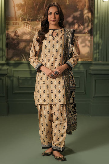 Zellbury | Unstitched 3 Piece Khaddar | Shirt Shalwar Dupatta - 0473 - Libasekhas