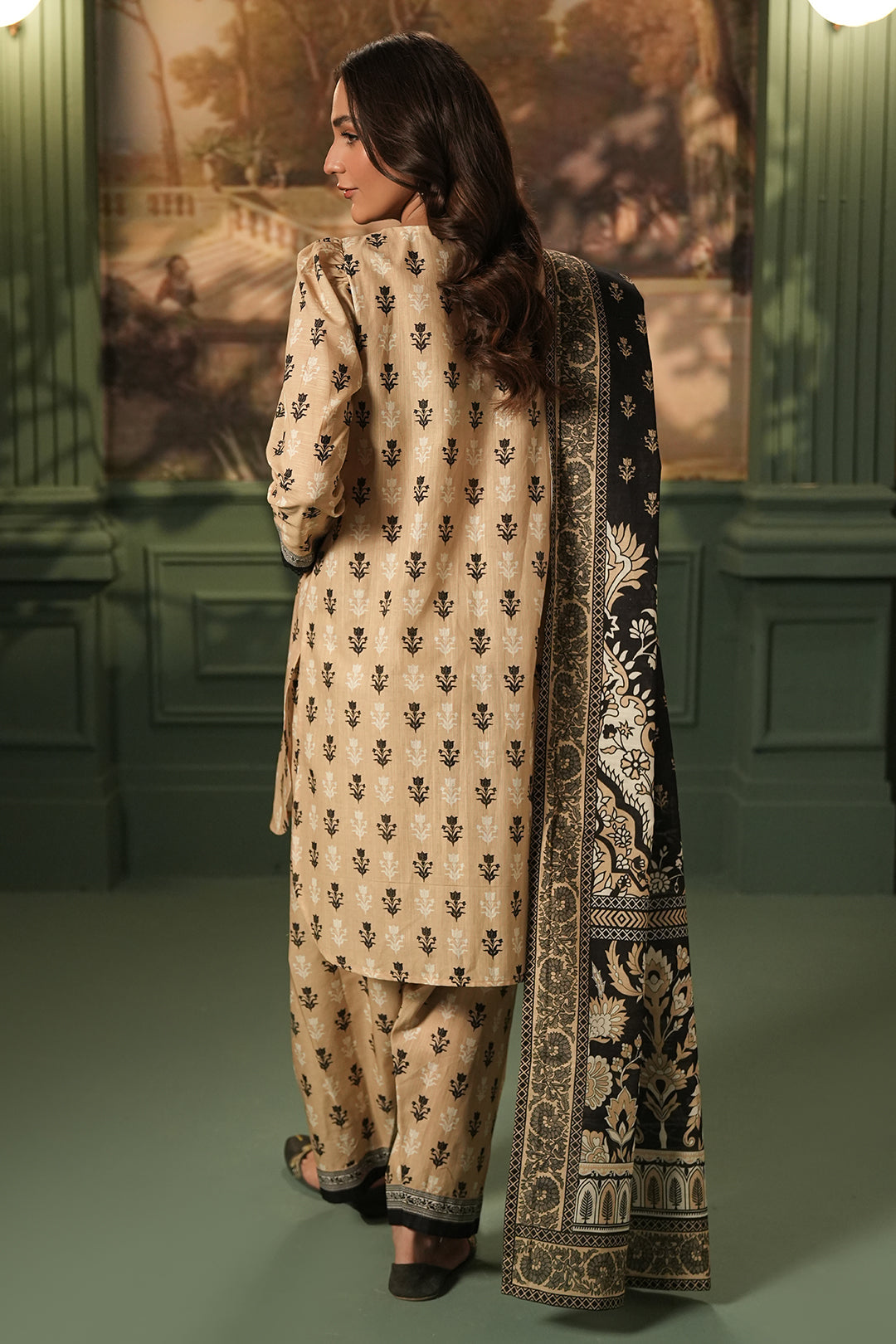 Zellbury | Unstitched 3 Piece Khaddar | Shirt Shalwar Dupatta - 0473 - House Of Zarish