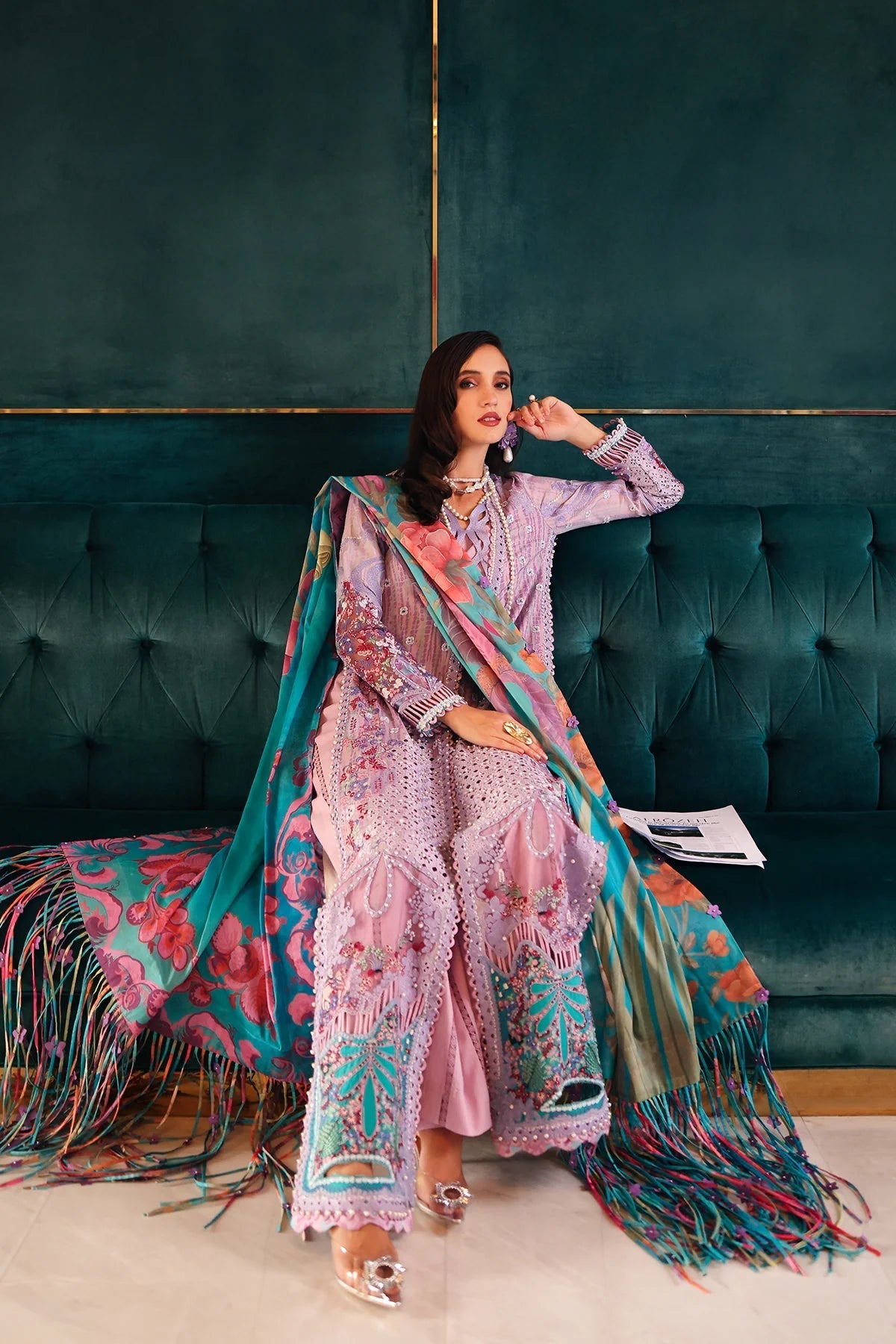 Afrozeh | Luxury Embroidered & Printed Lawn | Chrysa