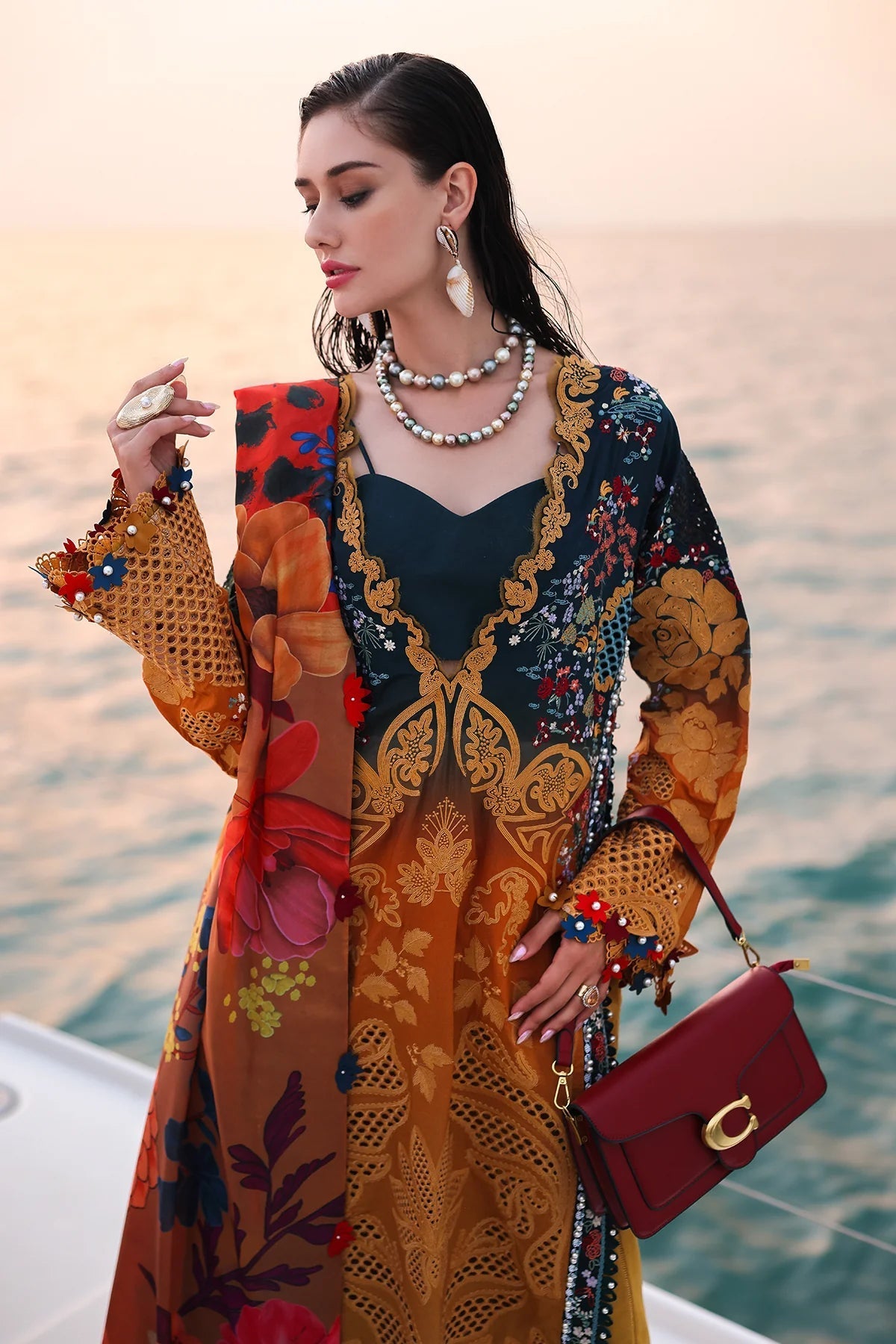 Afrozeh | Luxury Embroidered & Printed Lawn | Halcy