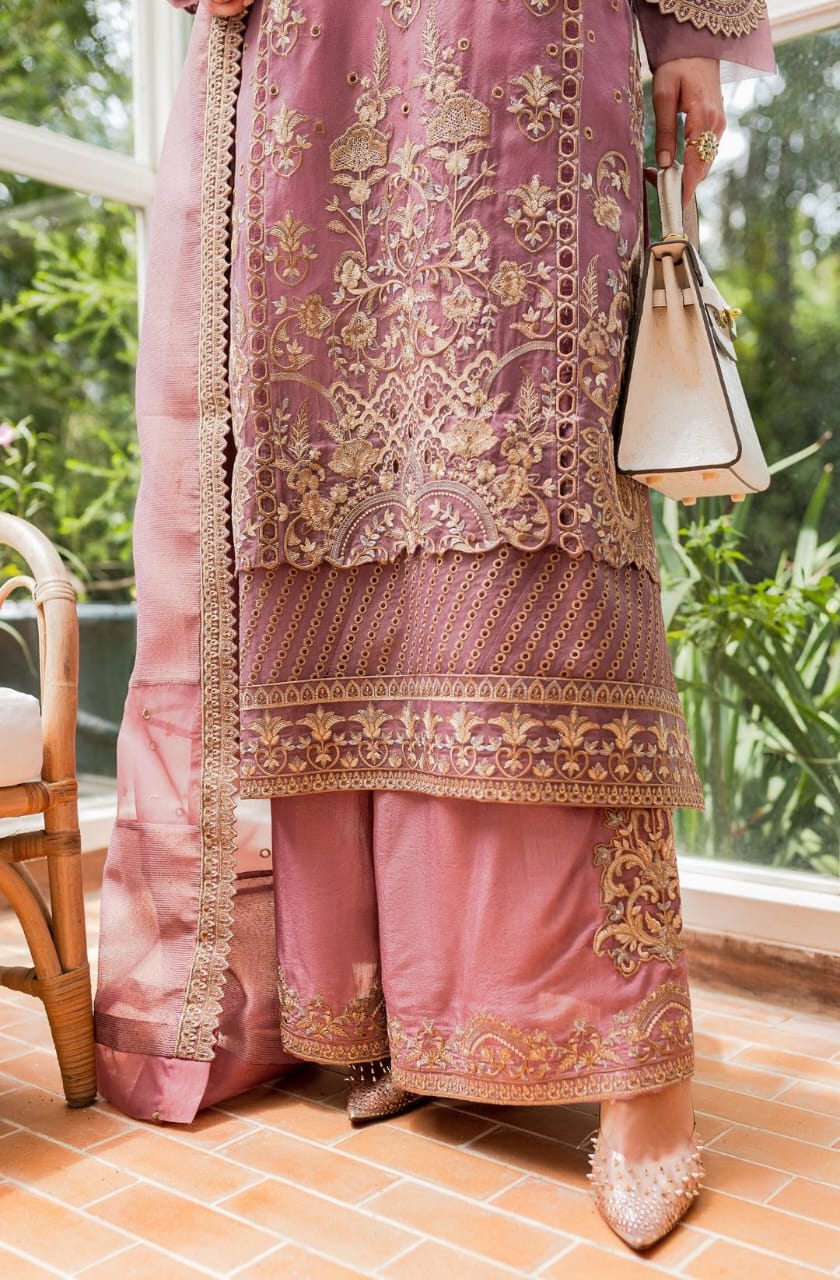 Maryum N Maria | Sorina Luxury Chiffon 23 | Dusty Rose (MW23-509) - House Of Anaya