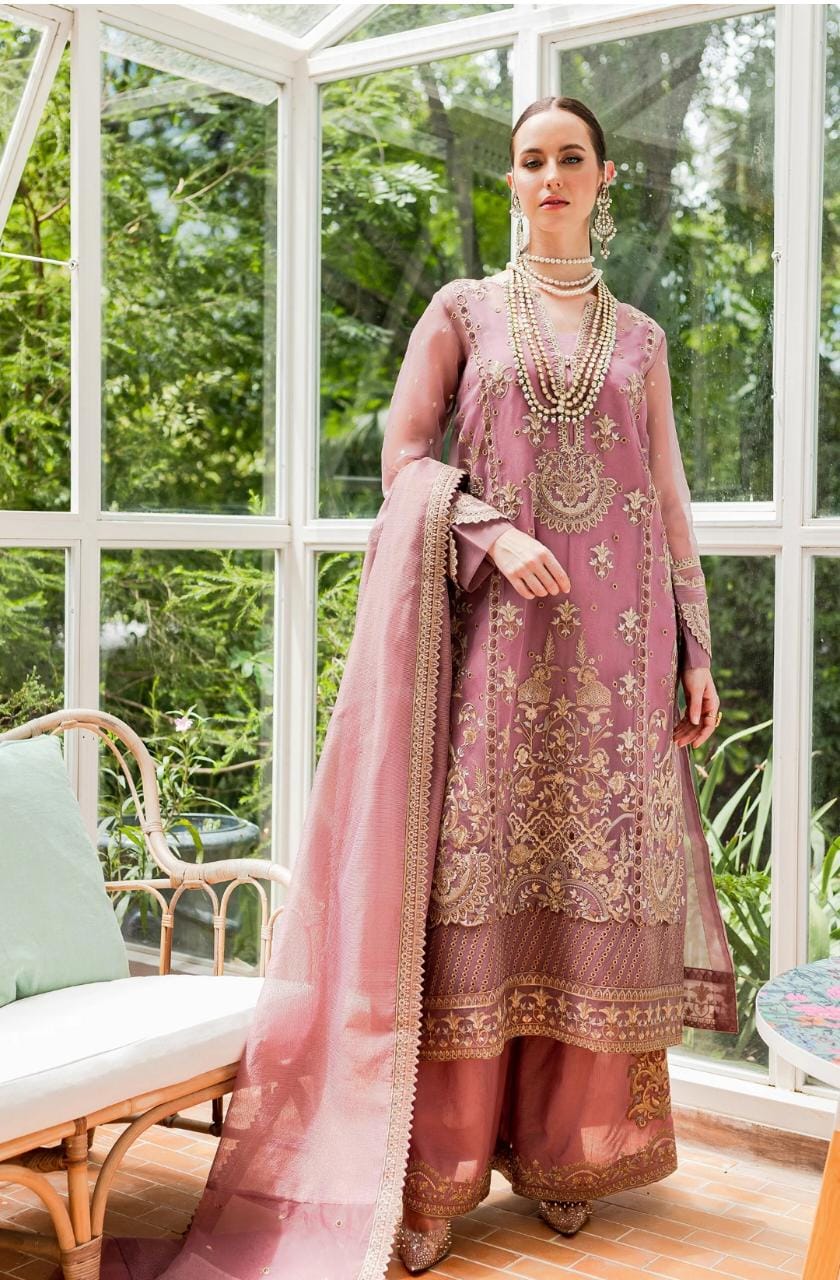 Maryum N Maria | Sorina Luxury Chiffon 23 | Dusty Rose (MW23-509) - House Of Anaya