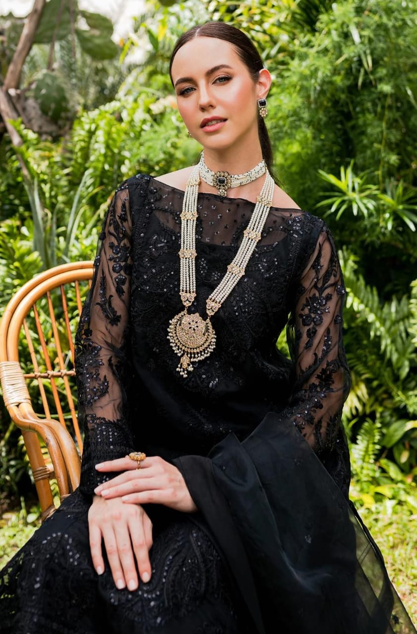 Maryum N Maria | Sorina Luxury Chiffon 23 | Raven (MW23-507) - House Of Anaya