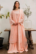 Maryum N Maria | Sorina Luxury Chiffon 23 | Peach Parfait (MW23-505) - House Of Anaya