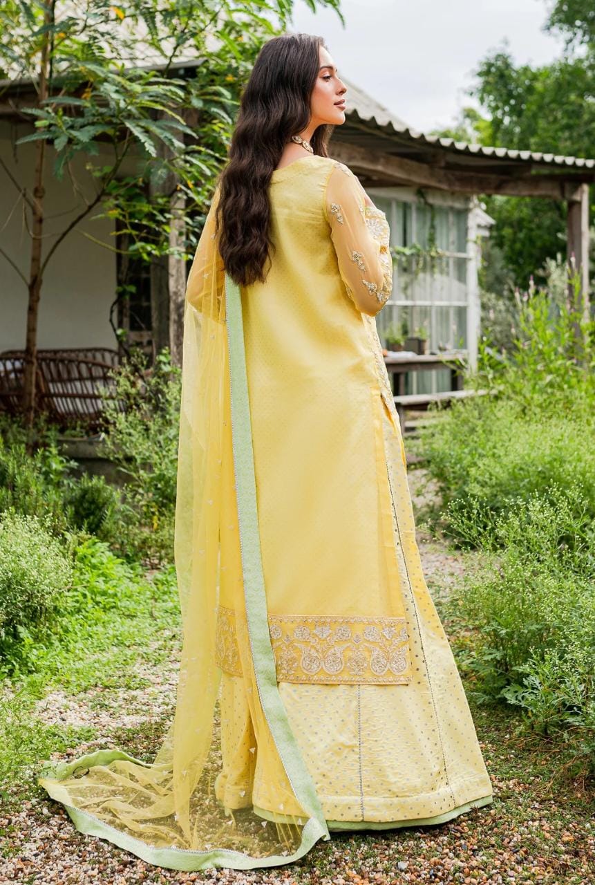Maryum N Maria | Sorina Luxury Chiffon 23 | Lemon Zest (MW23-508) - House Of Anaya