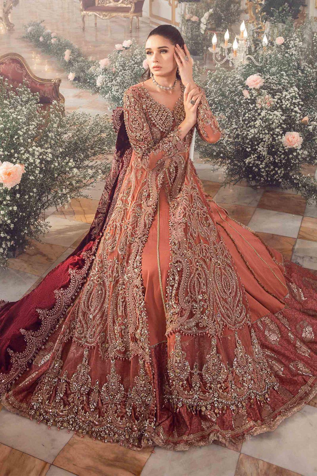 Maria B - Salmon Pink BD-2701 - House of Zarish