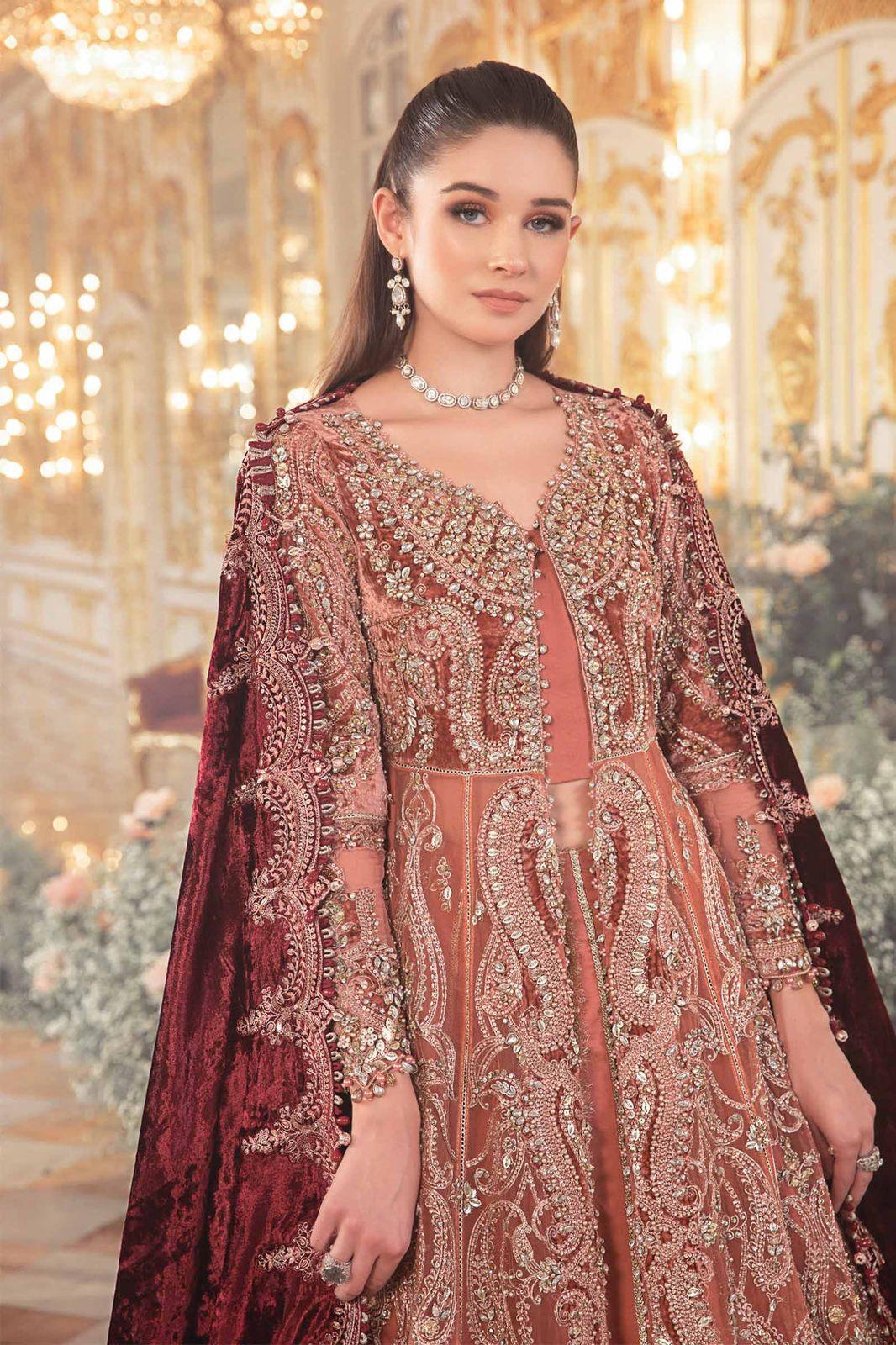 Maria B - Salmon Pink BD-2701 - House of Zarish