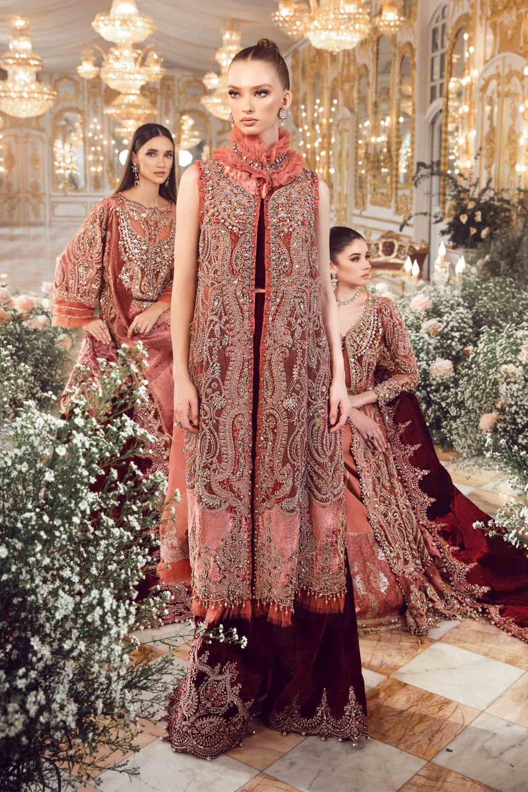 Maria B - Salmon Pink BD-2701 - House of Zarish