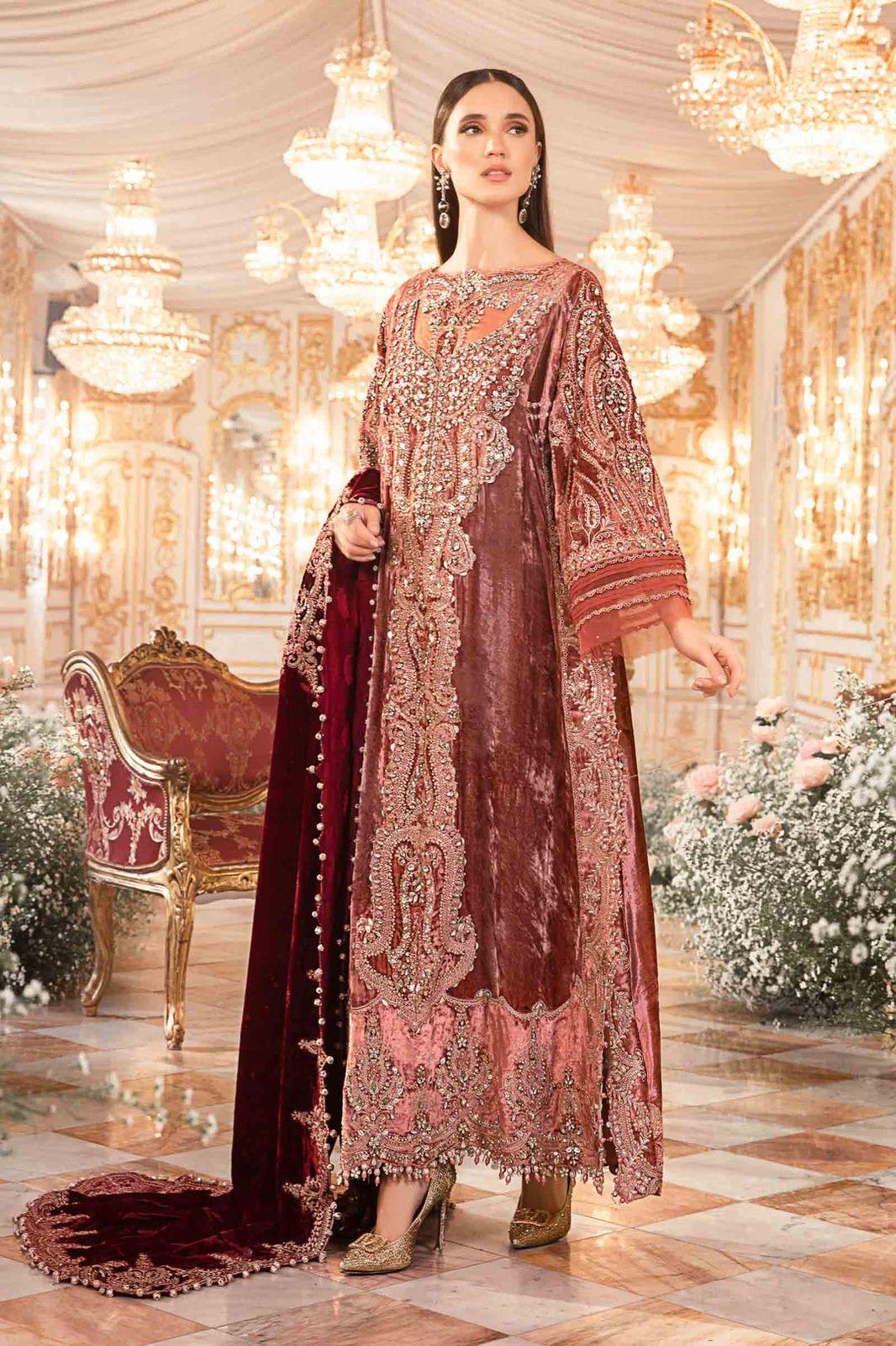 Maria B - Salmon Pink BD-2701 - House of Zarish