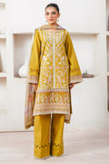 Zellbury | Unstitched 3 Piece Cambric | Embroidered Shirt Shalwar Dupatta - 0156 - House Of Zarish