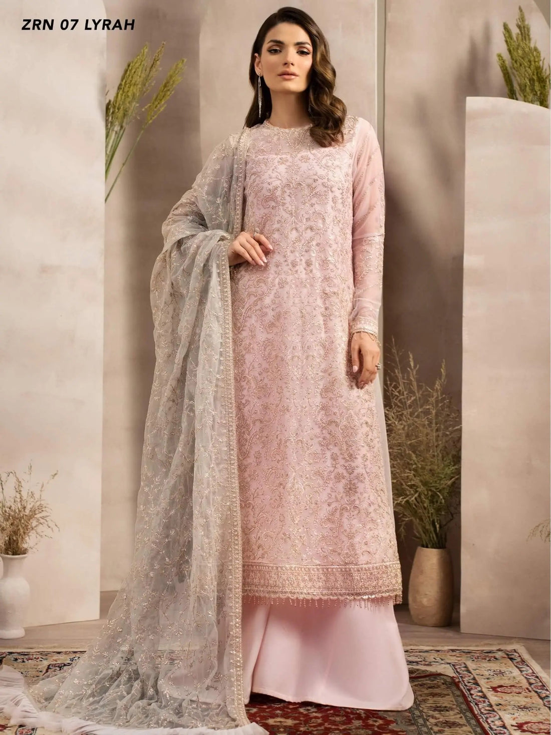 Naqsh by Zarif Festive Formal 3 Piece Suit ZRN-07 LYRAH - House Of Anaya