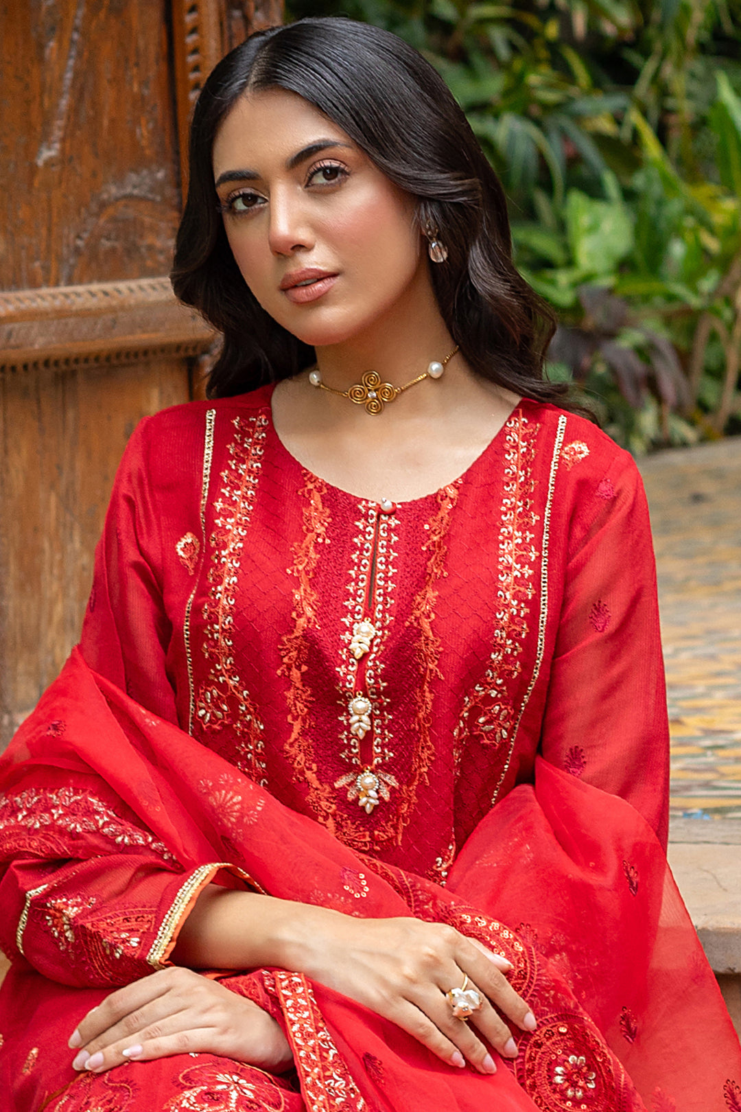 Zellbury | Summer Pret | Embroidered Kurta Dupatta Trouser - 3222 - House Of Zarish