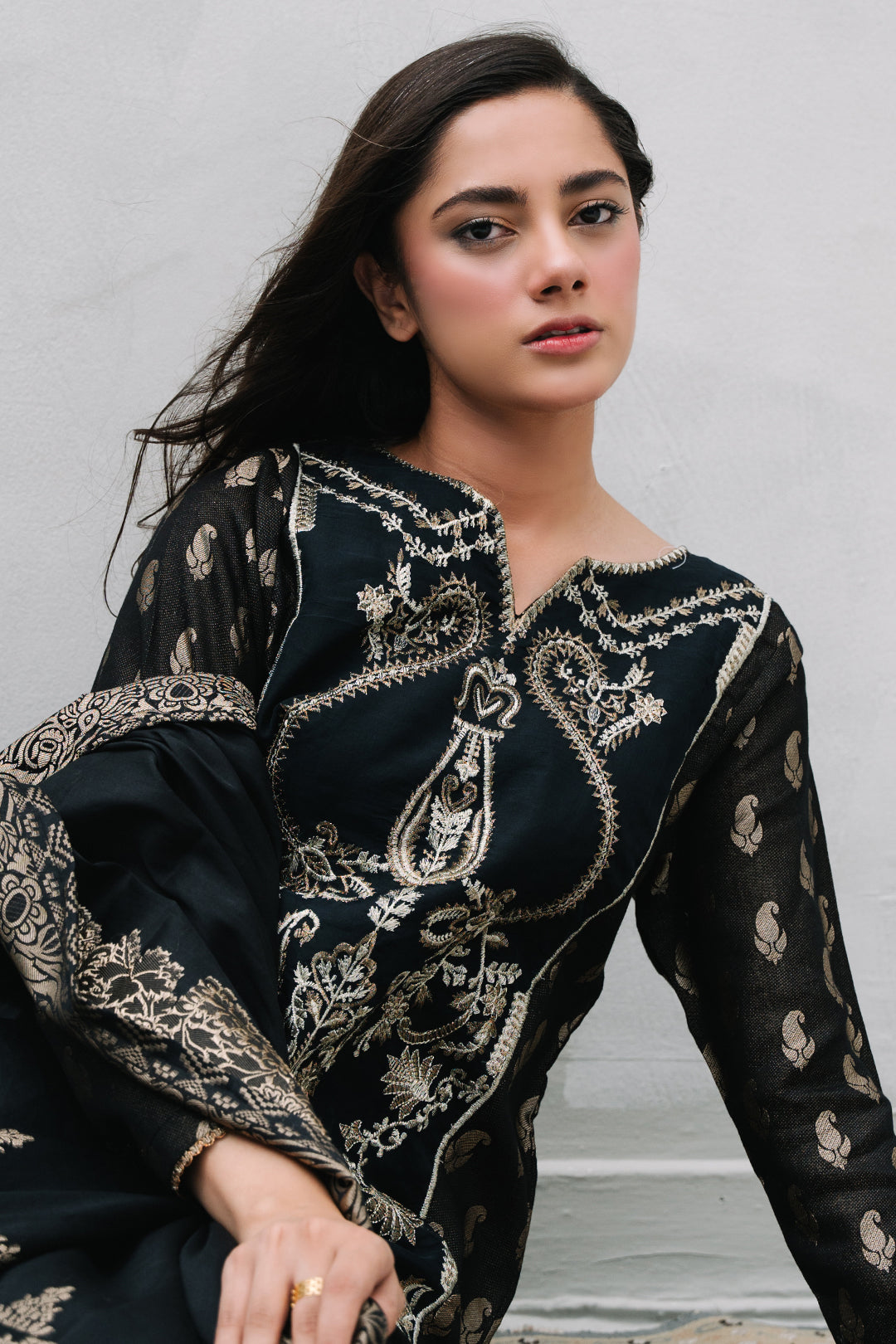 Zellbury | Summer Pret | Embroidered Kurta Dupatta Trouser - 3256 - House Of Zarish