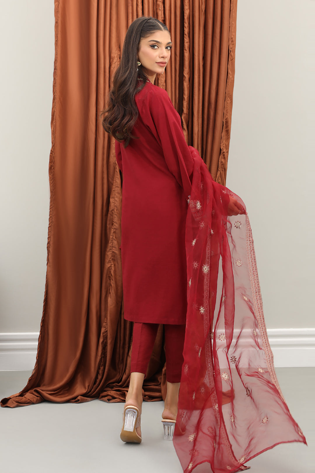 Zellbury | Winter Pret | Embroidered Kurta Dupatta Trouser - 3278 - House Of Zarish