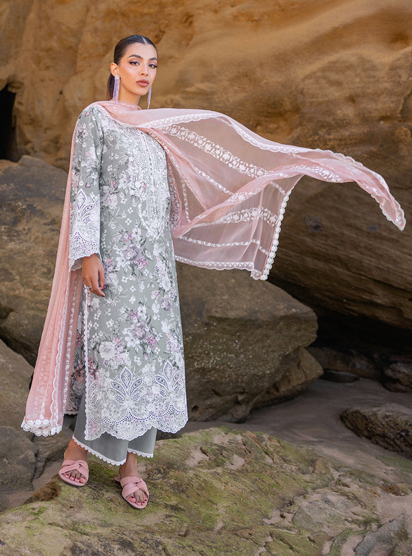 Zainab chottani | Luxury Chikankari 24 | LANA - 10A - House of Zarish