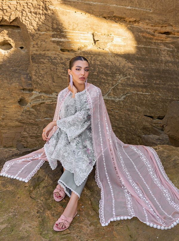 Zainab chottani | Luxury Chikankari 24 | LANA - 10A - House of Zarish