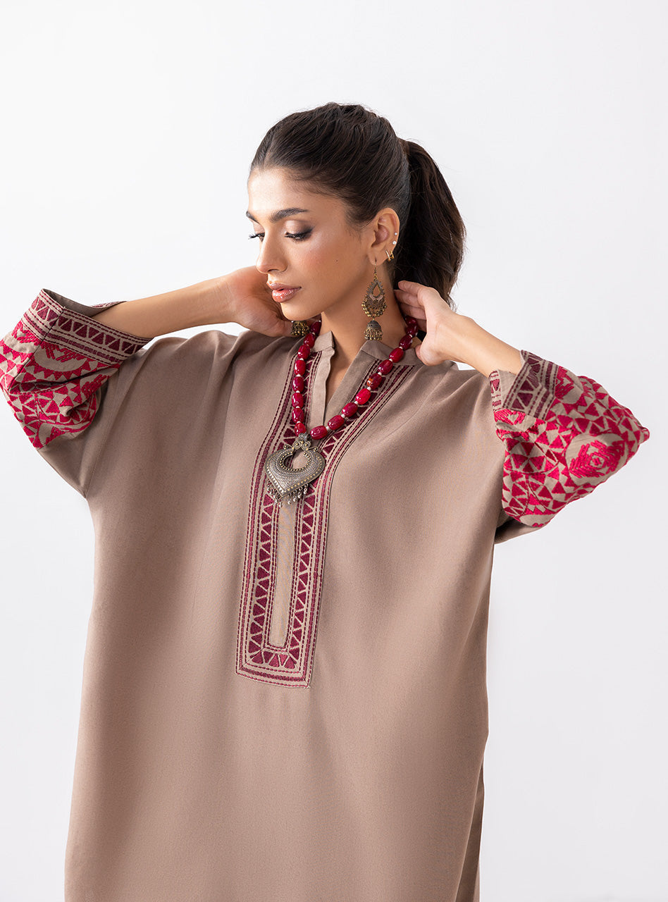 Zainab Chottani | Aara Casual Pret |  Sandy Beige