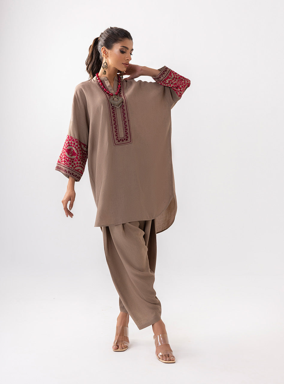 Zainab Chottani | Aara Casual Pret |  Sandy Beige