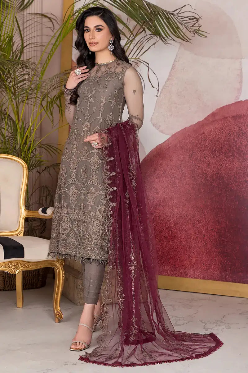 Zarif | Afreen Formals | ZA 10 DOVE - House Of Anaya