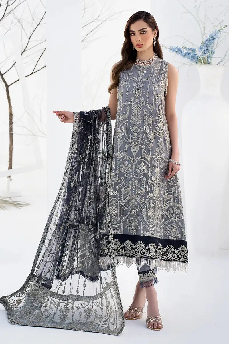 Zarif | LA CELESTE LUXURY Formals | ZLC 05 ASH Black - House Of Anaya
