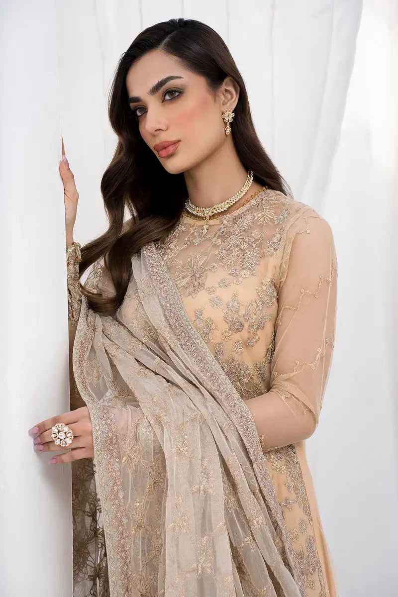 Zarif | LA CELESTE LUXURY Formals | ZLC 07 SAND GLOW - House Of Anaya