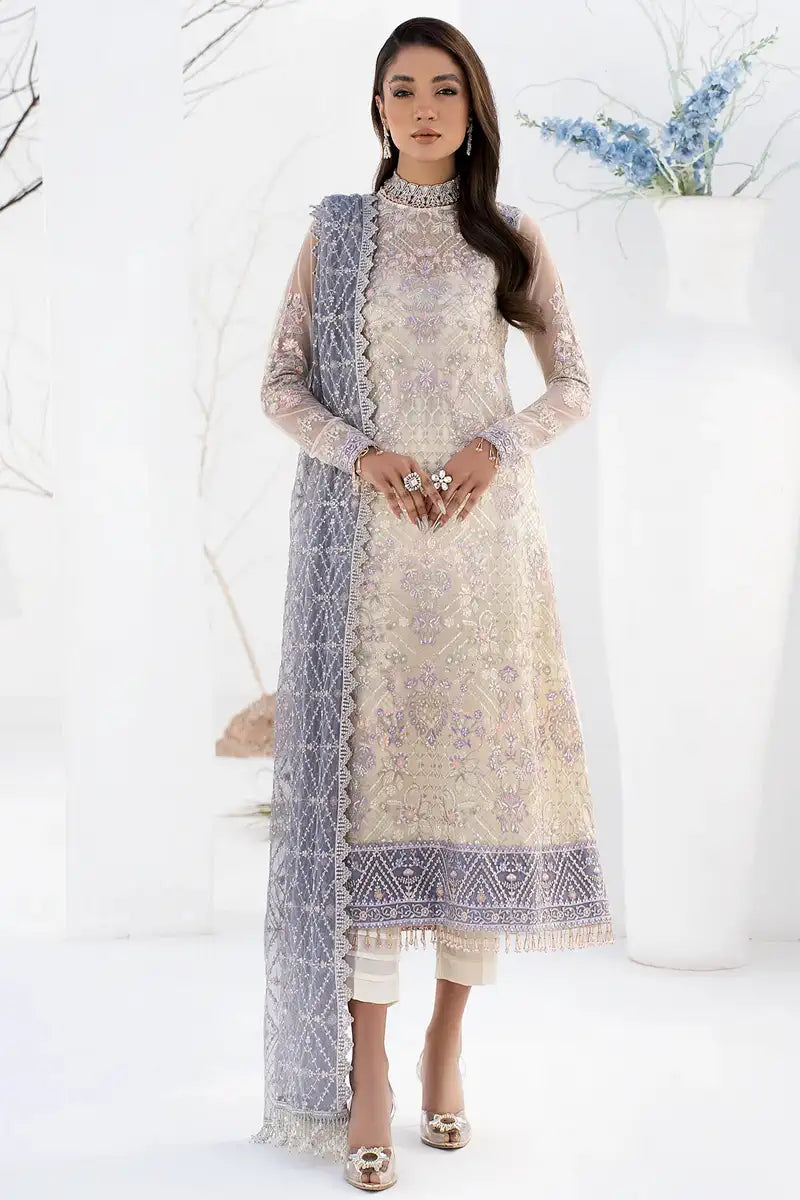 Zarif | LA CELESTE LUXURY Formals | ZLC 02 PEARL WHITE - House Of Anaya