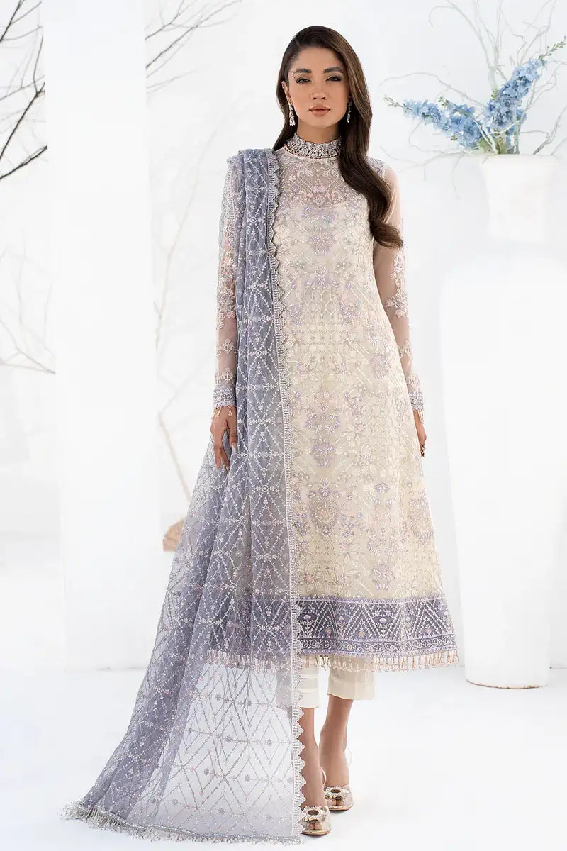 Zarif | LA CELESTE LUXURY Formals | ZLC 02 PEARL WHITE - House Of Anaya