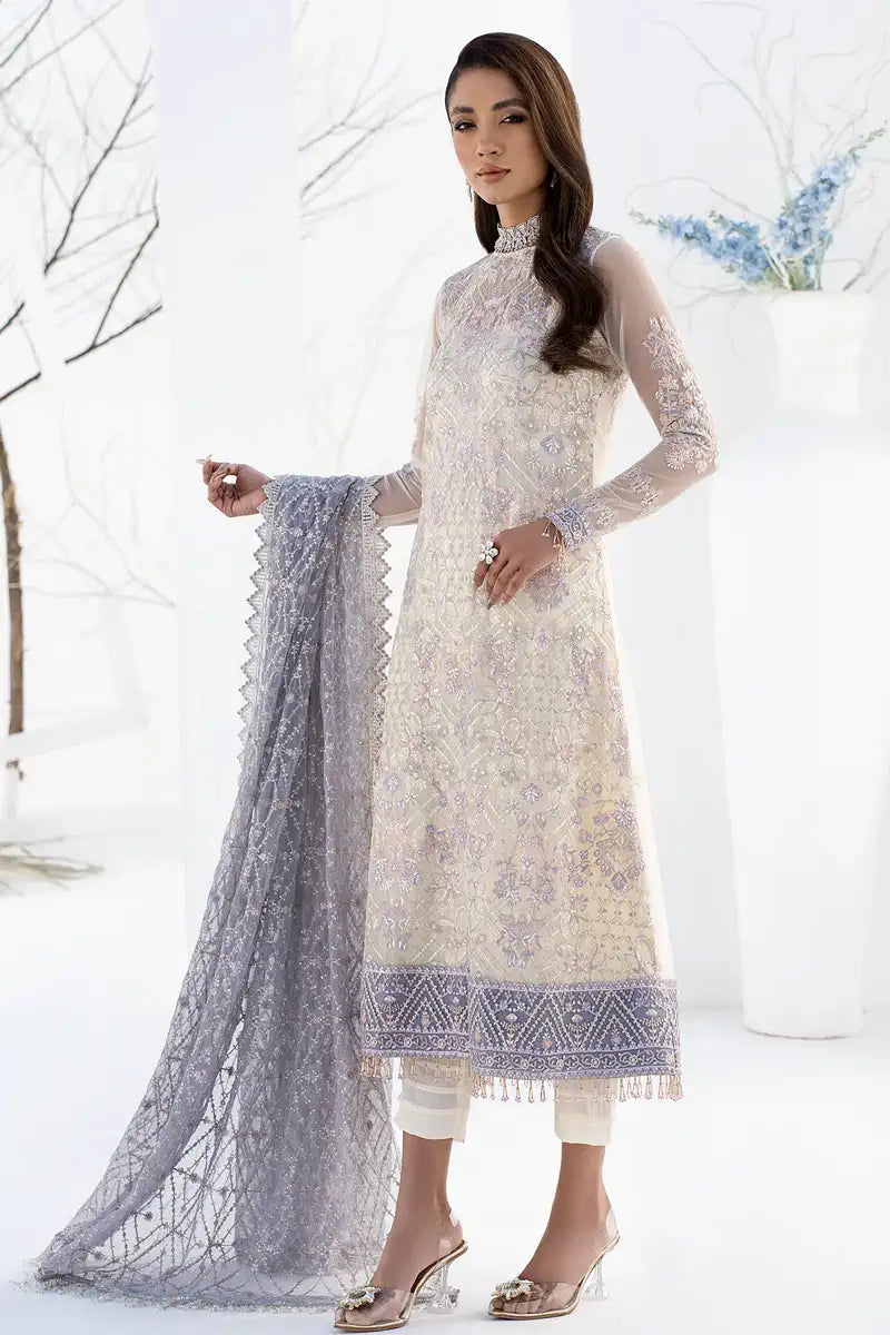 Zarif | LA CELESTE LUXURY Formals | ZLC 02 PEARL WHITE - House Of Anaya