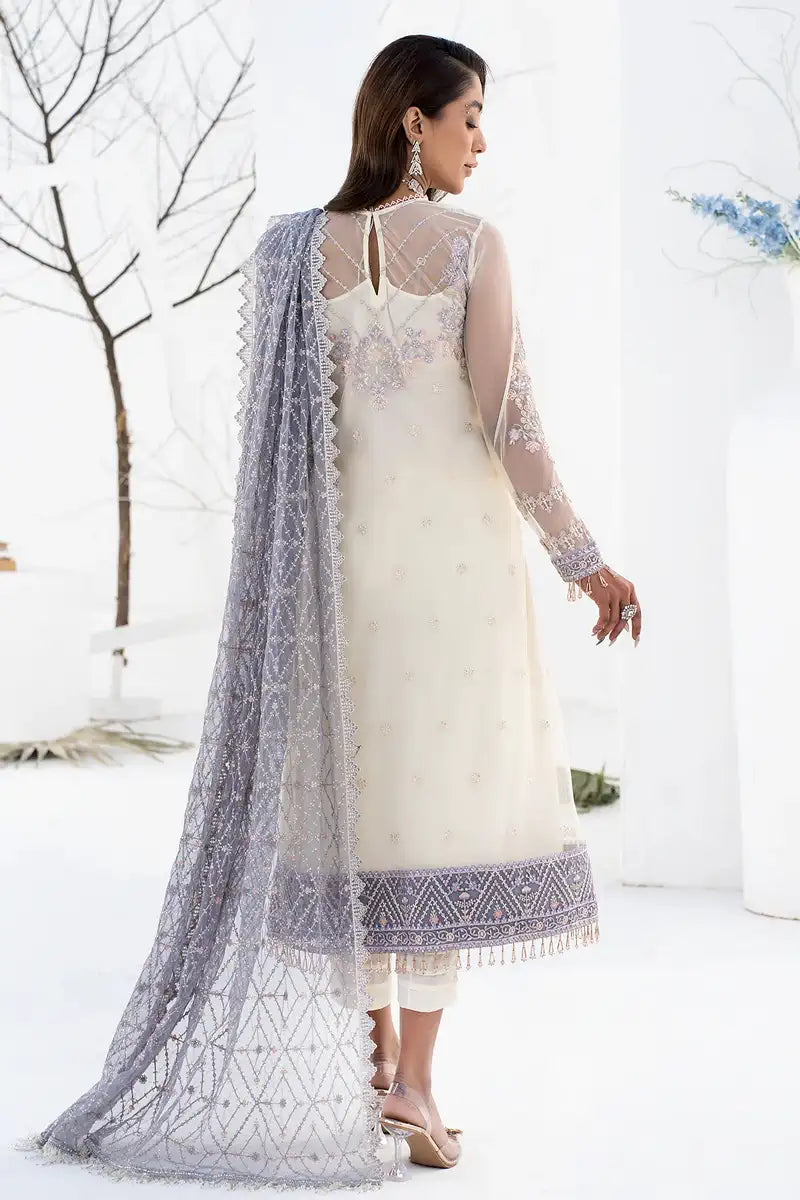 Zarif | LA CELESTE LUXURY Formals | ZLC 02 PEARL WHITE - House Of Anaya