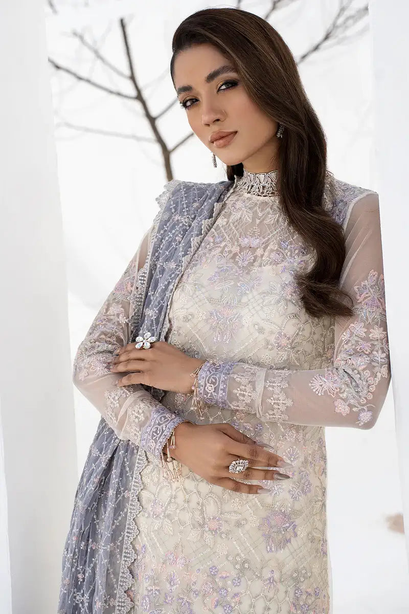 Zarif | LA CELESTE LUXURY Formals | ZLC 02 PEARL WHITE - House Of Anaya